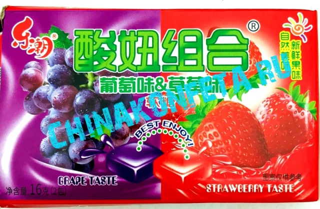 432/2902/1                               Мармелад жев. Grape/Strawberry Taste                 (30бл*20шт*14гр)