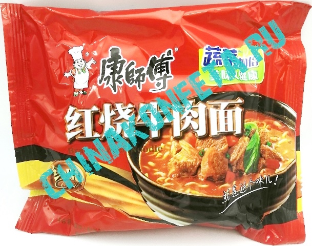 3067/4 Лапша быстрого приготовления Braised Beef Noodle говядина (24шт*103гр)