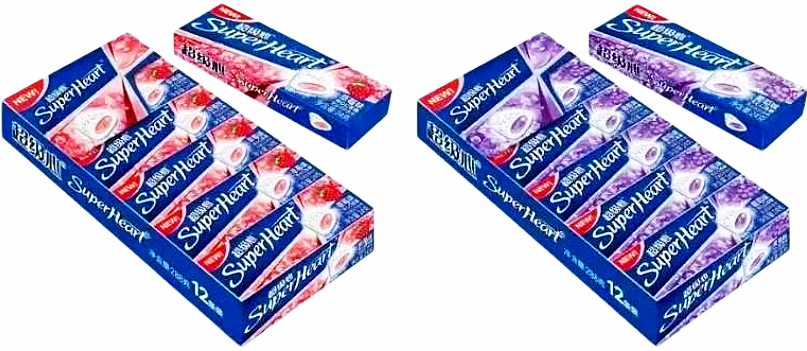 3/4273                             Жевательная                   резинка                           SUPER  HEART                           КЛКБНИКА/ ВИНОГРАД        (24бл*12шт*24гр)