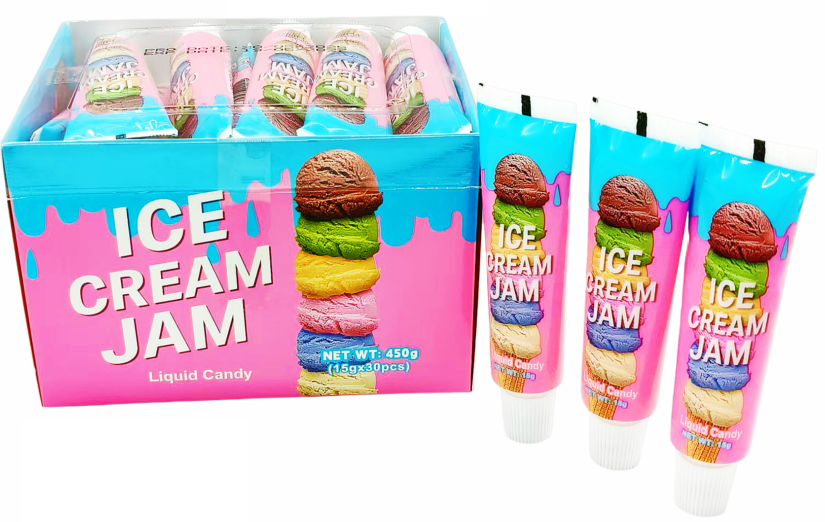 3/4276                                                    Конфета гелевая                    ICE CREAM  JAM   МОРОЖЕНОЕ                                     (20бл*30шт*15гр)