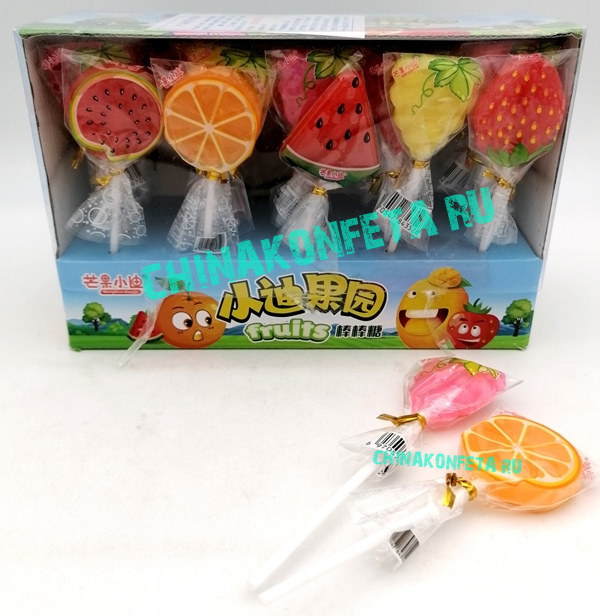 12/7203                                 Леденцы на палочке Fruits  (20бл*30шт*15гр)