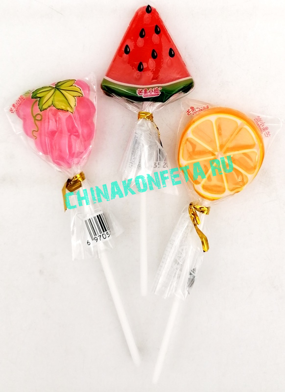 7203                                 Леденцы на палочке Fruits  (20бл*30шт*15гр)