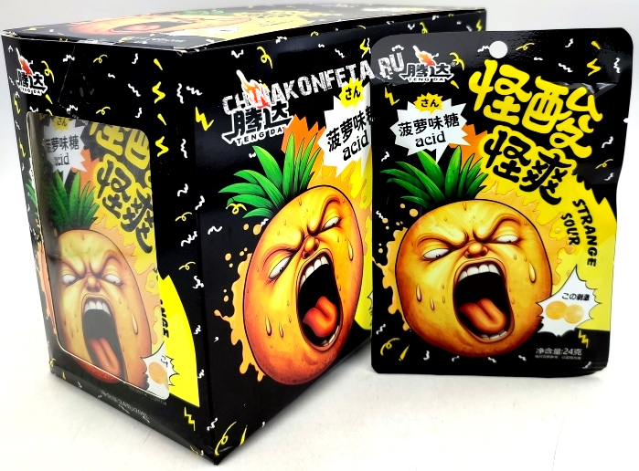 2382/2                           Конфеты                          STRANGE SOUR                ACID                               кислые                    АНАНАС               (20шт*24гр)