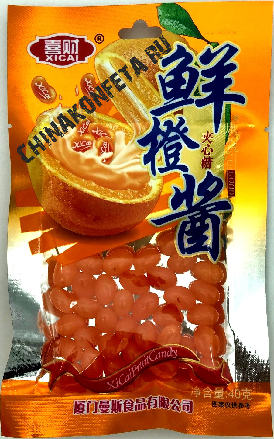 3635/0                          Мармелад XiCai FruitCandy                 АССОРТИ (апельсин,ананас, клубника, персик)                 (12уп*20шт*40гр)