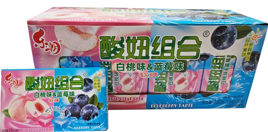 4/2902/2                               Мармелад жев.                White peach/Blueberry Taste                 (30бл*20шт*14гр)