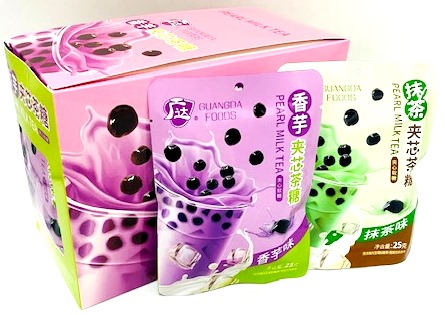 3/4591                               Конфеты                         PEARL MILK TEA   ТАРО/МАТЧА   (12бл*20шт*25гр)
