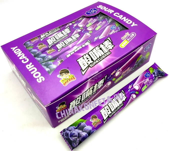 10155/2                       Конфета жевательная SUANZUIBANG CANDY VC кислая ВИНОГРАД (20бл*30шт*15гр)