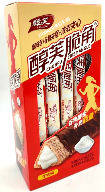 2/2125                         Печенье                          CHUFU CRISP ANGLE МОЛОЧНЫЙ (12бл*20шт*22гр)