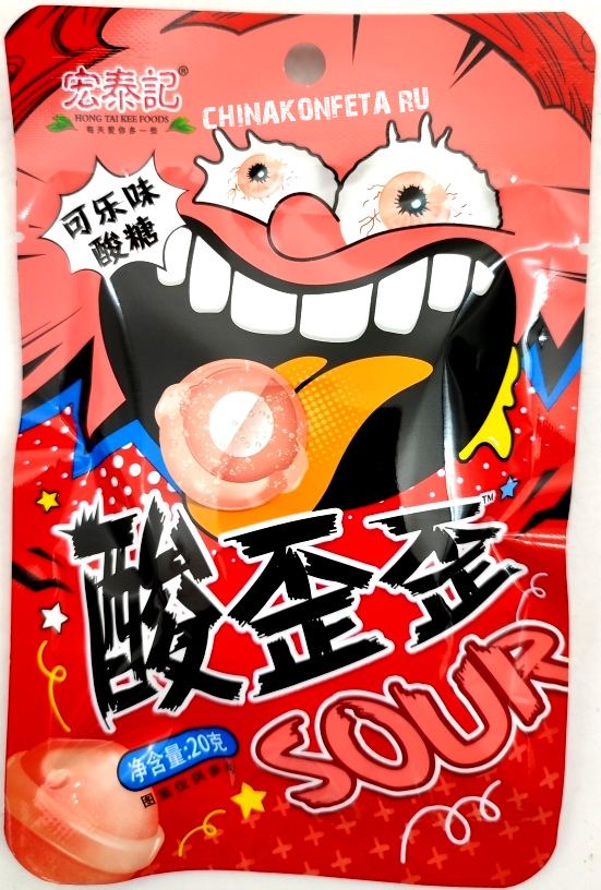 1947/2                                Конфеты  HONG TAI KEE FOODS SOUR КИСЛЫЕ                   ГАЗИРОВКА (12бл*20шт*20гр)