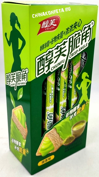 2/2125/4                         Печенье                          CHUFU CRISP ANGLE ЧАЙ МАТЧА (12бл*20шт*22гр)