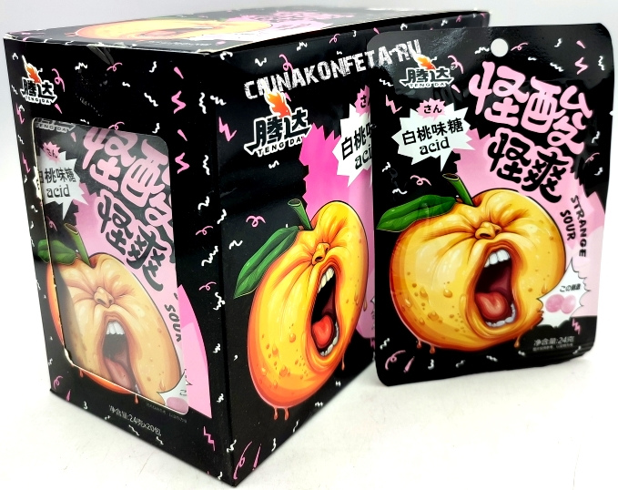 2382/3                           Конфеты                          STRANGE SOUR                ACID                               кислые                    ПЕРСИК                    (20шт*24гр)