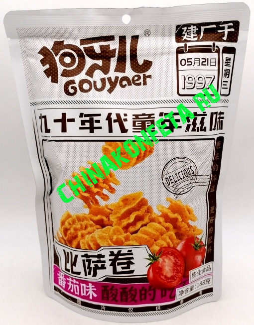 2/1581/1                              Чипсы GOUYAER вкус  томата                     (12уп*288гр)