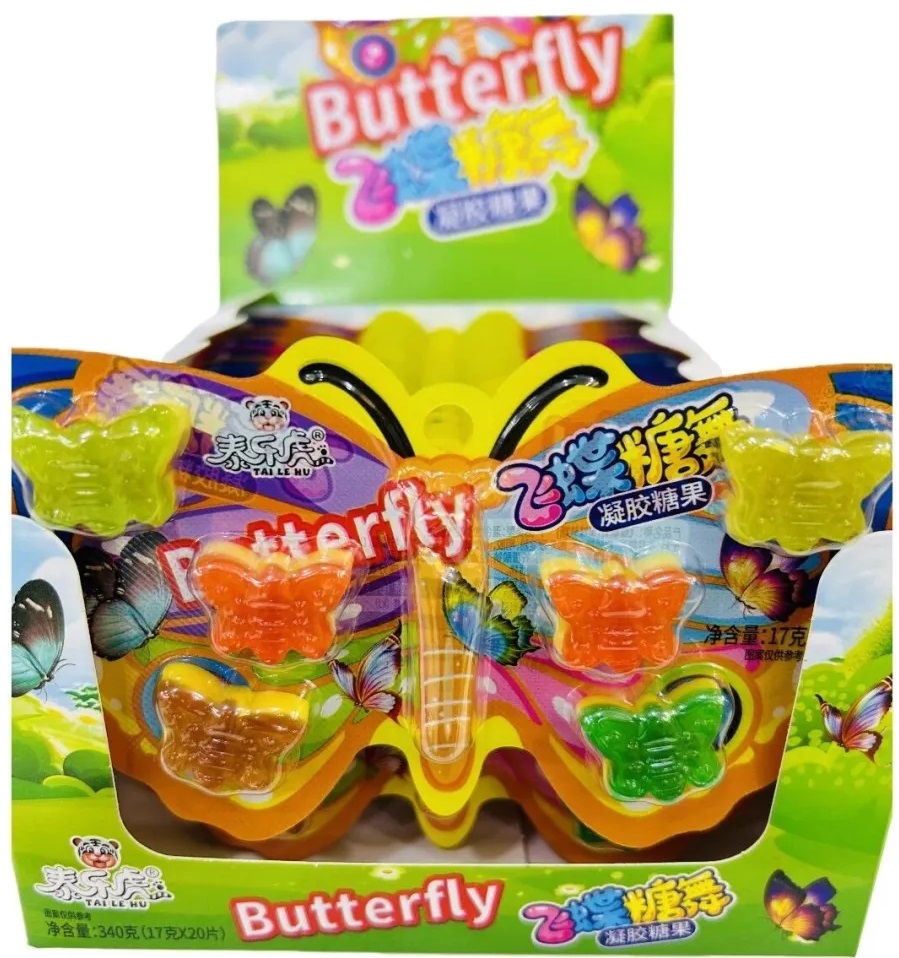 1/8736                         Мармелад жевательный      BUTTERFLY    БАБОЧКА      (12бл*20шт*17гр)