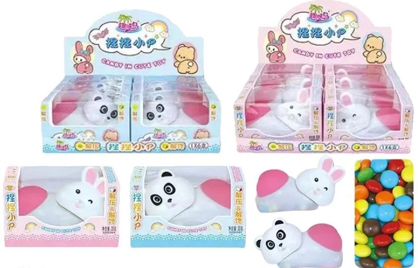 8259                                  Драже + игрушка ПАНДА/ЗАЙКА                             CANDI IN CUTE TOY          (12бл*6шт*30гр)